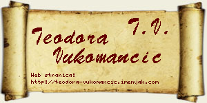Teodora Vukomančić vizit kartica